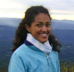 Ashley with the Mountains in the background