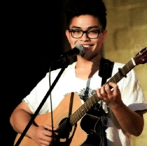 Duc Tam playing the guitar