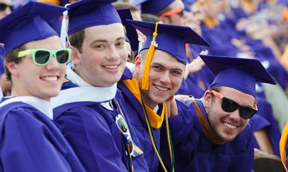 JMU students at commencement