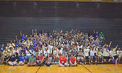 JMU students and athletes with special olympics