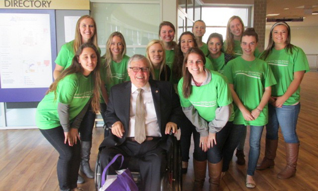 JMU SW students with commissioner on aging