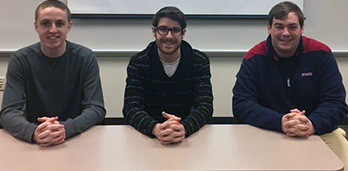 James Fencil (‘15), Robert Bolen (‘15), and Connor Major (‘15)