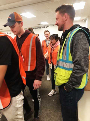 Global Supply Chain Management students during a trip to an Amazon Fulfillment Center - 2019