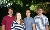 Four JMU Students who were Collegiate ECHO Challenge Winners