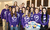 Marketing students collected donations for the 2018 MLK Day of Service