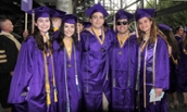 Group of Cob graduates at spring 2018 commencement