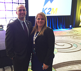 Joseph Straub and Ashley Yelverton at the K2M Global Sales Meeting - 2015