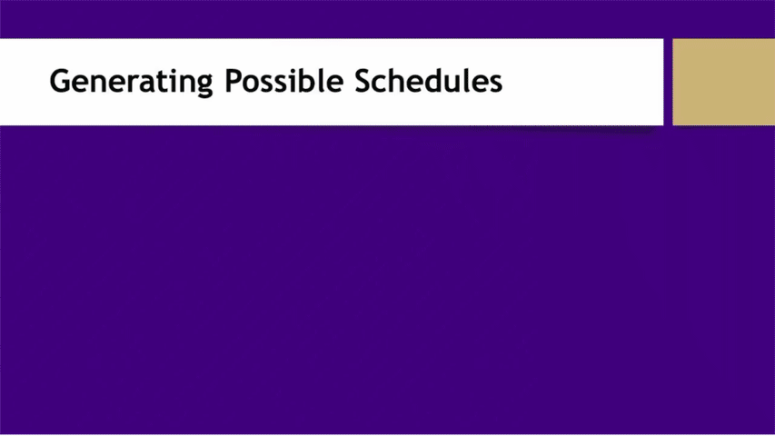 Generating Possible Schedules