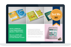 Image of Breanna Young's portfolio, winner of best wix, 2017.
