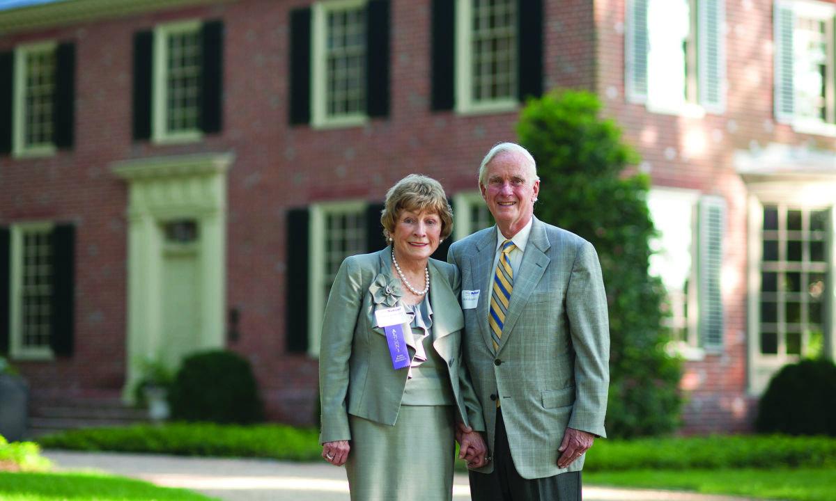 Dick and Shirley Roberts Outside House