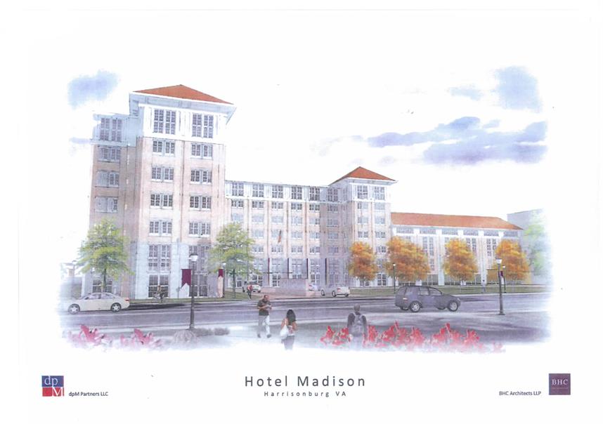 Rendering of Proposed JMU Hotel and Conference Center