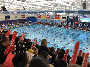 Hart School students volunteer at nationals swimming event -  2019