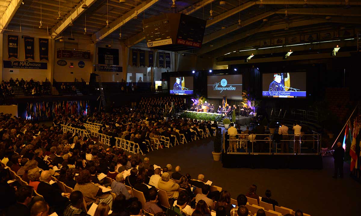 Inauguration guests pack the Convocation Center