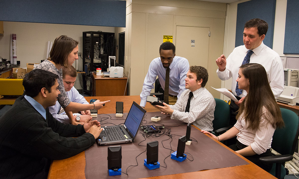 Students test a new invention that analyzes sound localization and hearing