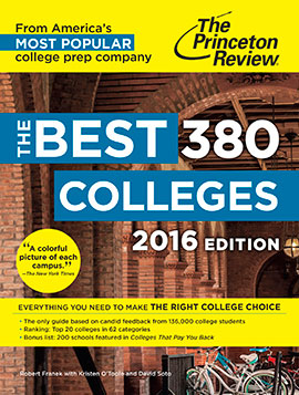 Cover of The Best 380 Colleges: 2016 Edition