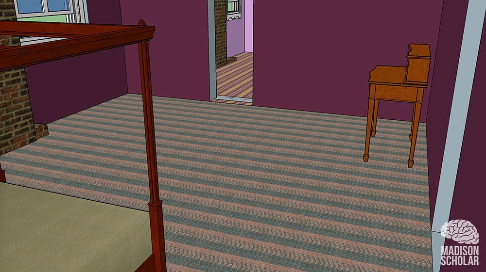 3D view of Abraham Lincolns bedroom