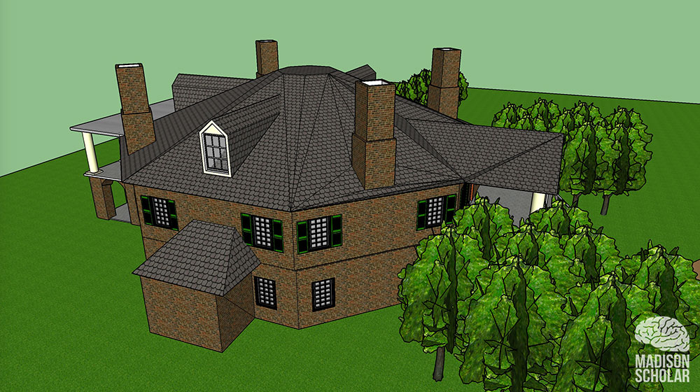 3D view of the back of the house 