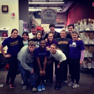 Group of students at Food & Friends kitchen in Washington, D.C.