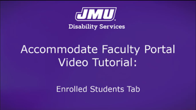 Enrolled Students video tutorial