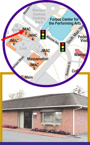 Map of OEO office location and photo of the front of the office.