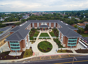 Aerial view of the Apartments on Grace