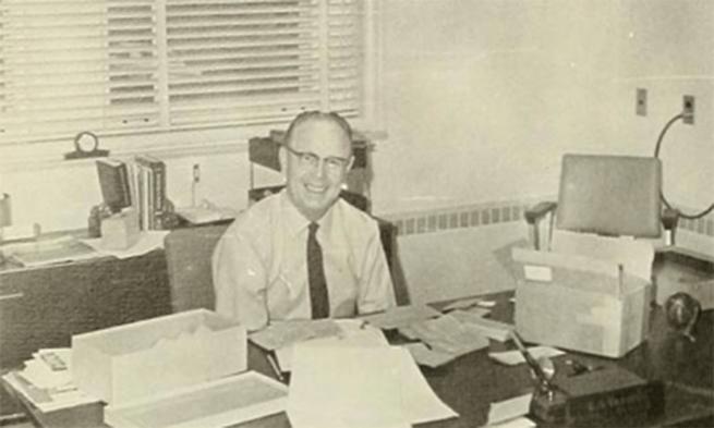 Photo of ZS Dickerson in his office