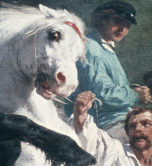 Detail of the painting The Horse Fair