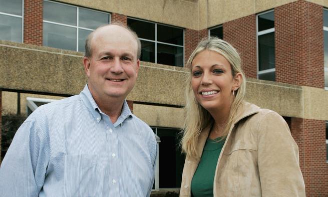 Photo of Professor Steve Welpott and Tiffany Gricher