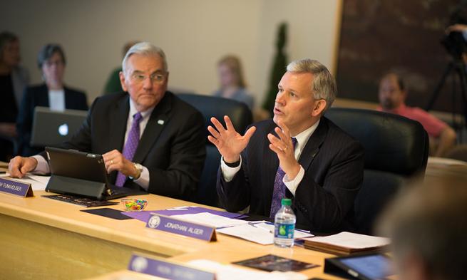 President Alger at the Oct. 4, 2013 Board of Visitors meeting