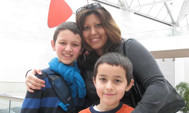 Photo of Frances Flannery and her sons