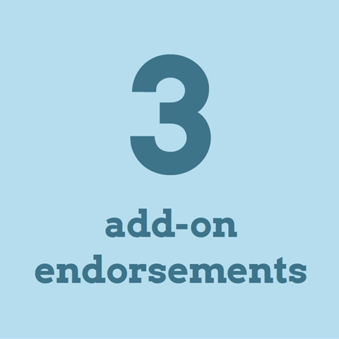 3 add-on endorsements