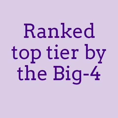 Ranked top tier by the Big-4