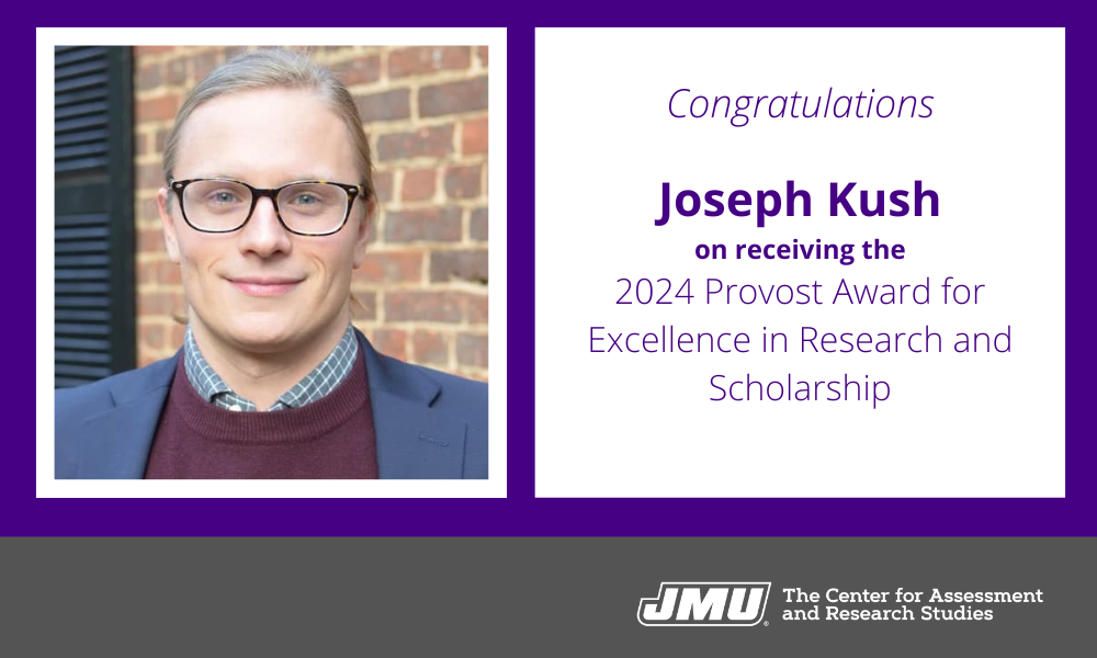 Joseph Kush wins 2024 Provost Award for Research & Scholarship