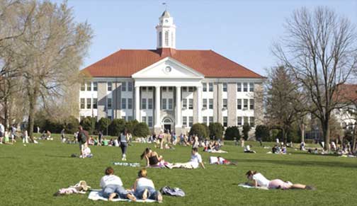 Students on the Quad.