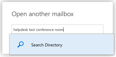 Accessing Shared Mailboxes and Resources Screenshot