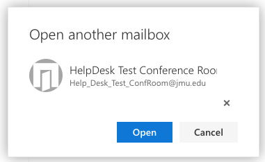 Accessing Shared Mailboxes and Resources Screenshot