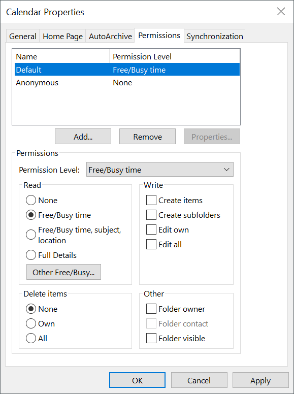 James Madison University Outlook Editing Calendar Permissions