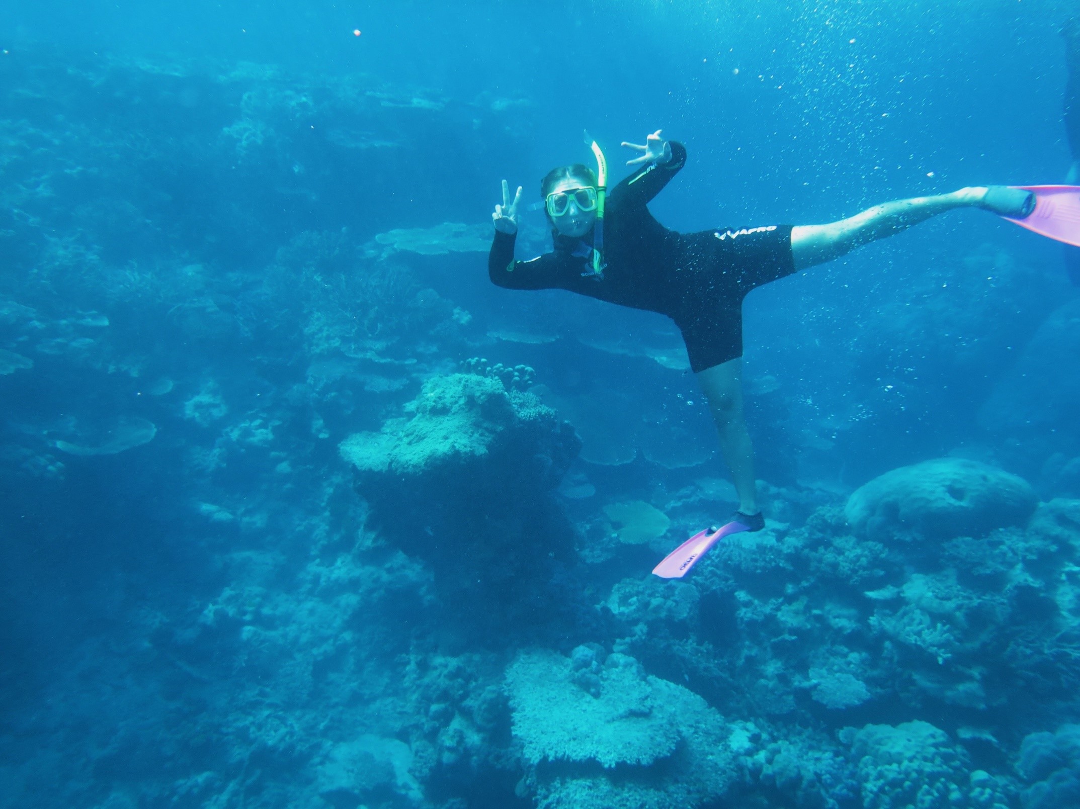 Price snorkeling at the Great Barrier Reef