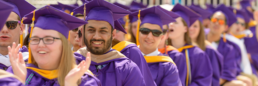 Image of JMU graduation row