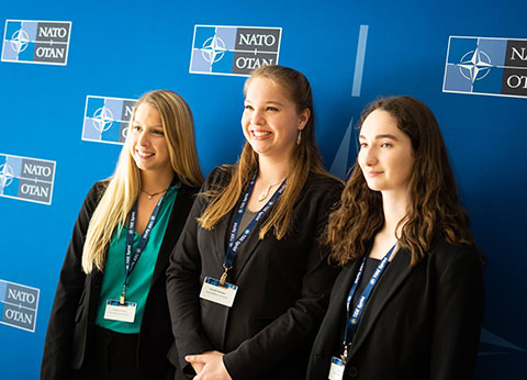 image for Students present project to NATO