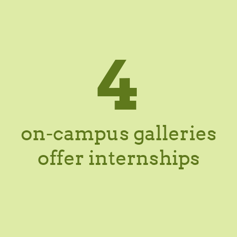 4 on-campus galleries offer internships