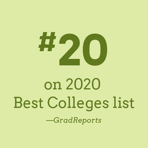 #20 on GradReports 2020 Best College list