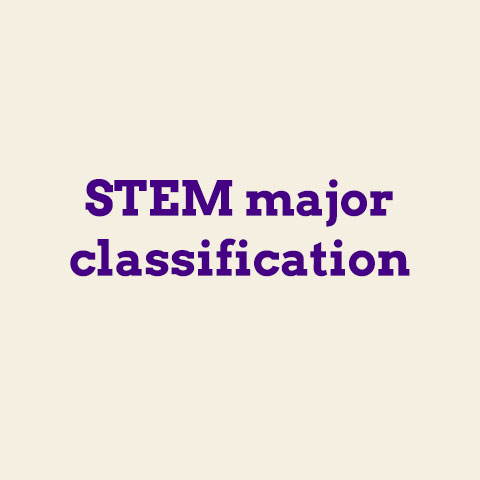 STEM major classification