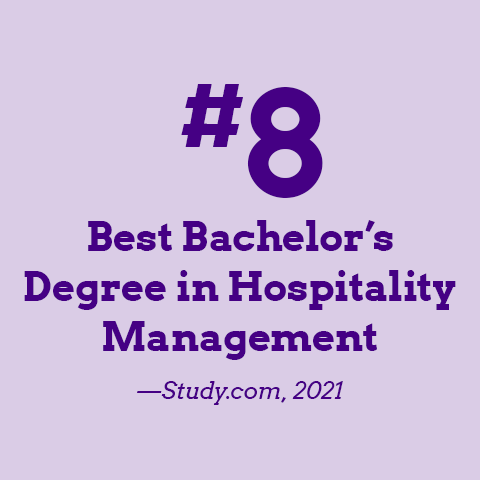 #8 Best Bachelor's Degree in Hospitality Management - study.com, 2021