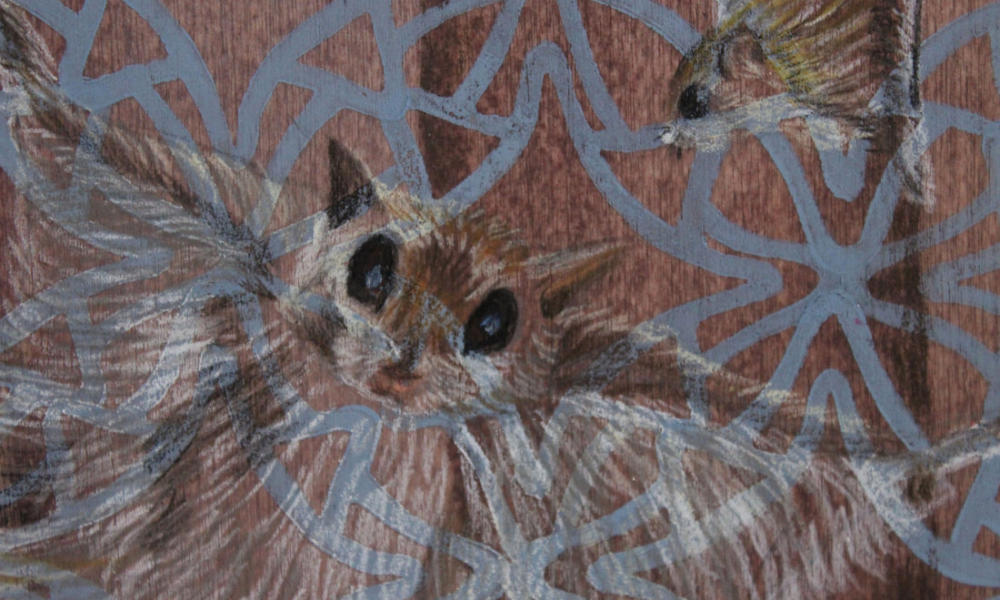Painting of a flying squirrel 