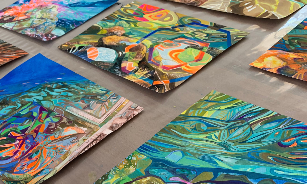 Tubach's paintings she created during her residency