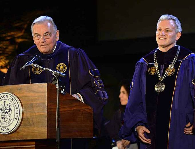 JMU President Alger wearing chain of office