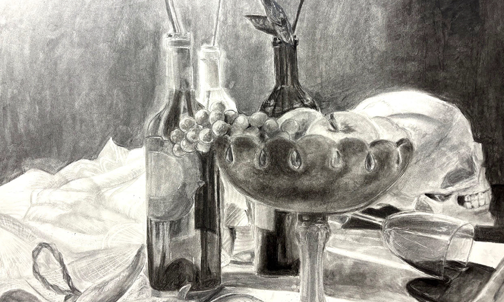 still life drawing example