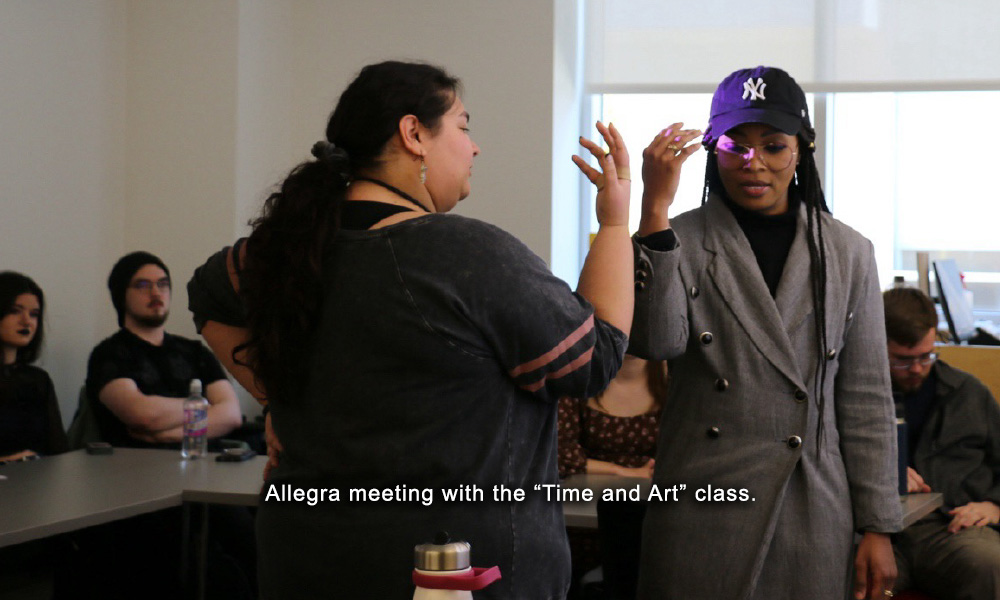 Allegra meeting with the “Time and Art” class
