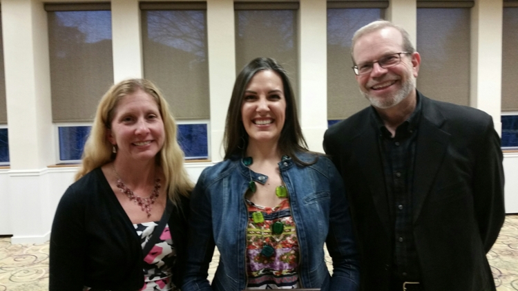 Nesmith with professors Tollefson-Hall and Tomhave